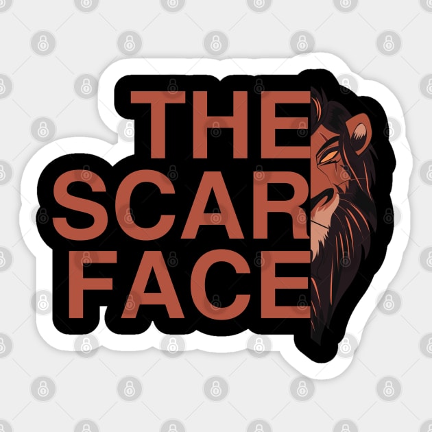 the scar face Sticker by SIMPLICITEE